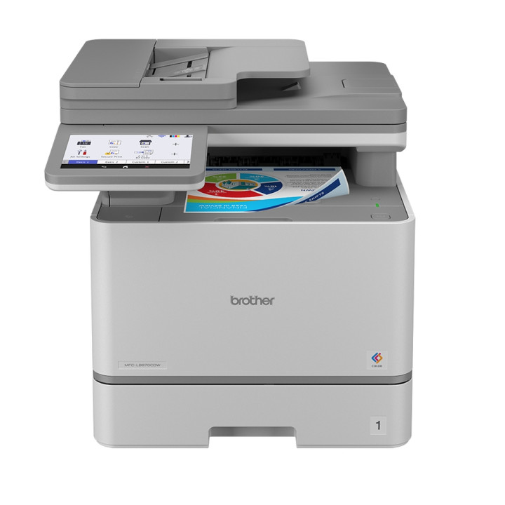 Цветен лазерен принтер Brother MFC-L8970CDW, 31 ppm, 600x600 dpi, 7" LCD сензорен екран, 1GB RAM - MFCL8970CDWYJ1 - 1