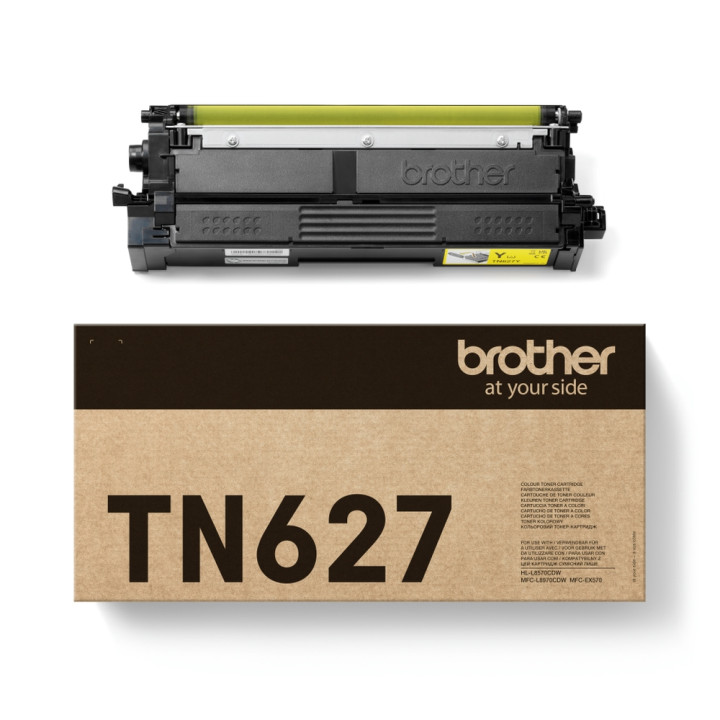 Тонер касета Brother TN-627CY, жълта, 10000 страници - TN627Y - 1
