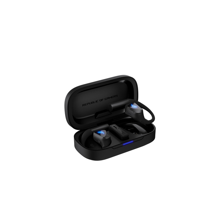 Безжични/Bluetooth слушалки ASUS ROG Cetra Open, In-ear, True Wireless Stereo, USB Type-C, Шумопотискане, Батерия до 48ч - 90YH0