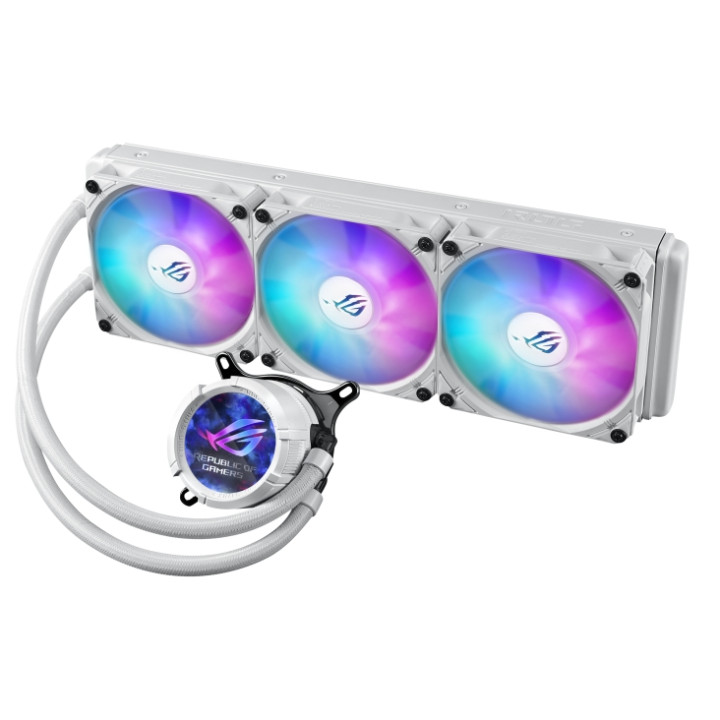 Водно охлаждане за процесор ASUS ROG Strix LC III 360 ARGB LCD White, 360mm, 3x120mm вентилатори, ARGB LED - 90RC00W2-M0UAY0 - 2
