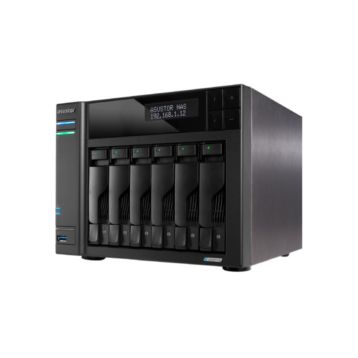 Мрежов сторидж Asustor Lockerstor AS6706, 6-Bay NAS, Intel Celeron N5105 Quad-Core 2.0GHz, 8GB DDR4, 4x M.2 NVMe слота - AS6706T