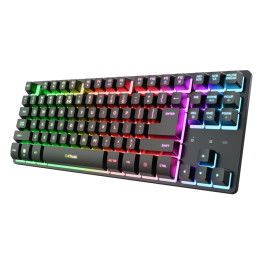 Безжична механична геймърска клавиатура TRUST GXT831 Thado TKL, Wireless, RGB подсветка, Black - 26169 - 1