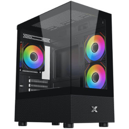 Кутия за компютър XIGMATEK Alphard M, Mini Tower, Micro ATX, 4x 120mm вентилатора, Закалено стъкло, RGB управление - 1