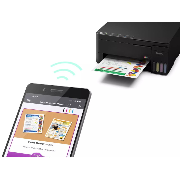 Мастилоструйно многофункционално устройство Epson EcoTank L3352, 3.7cm цветен LCD екран, Print/Copy/Scan, WiFi - C11CL62426 - 7