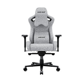 Геймърски стол Anda Seat Kaiser 2 Pro, XL, Сив текстил, 150kg товароносимост, 4D подлакътници, със възглавници за глава и кръст 