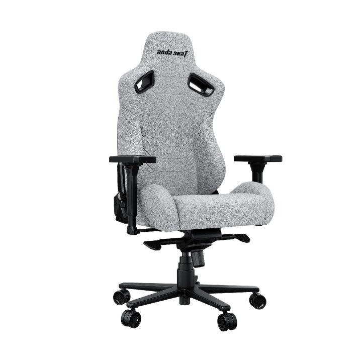 Геймърски стол Anda Seat Kaiser 2 Pro, XL, Сив текстил, 150kg товароносимост, 4D подлакътници, със възглавници за глава и кръст 