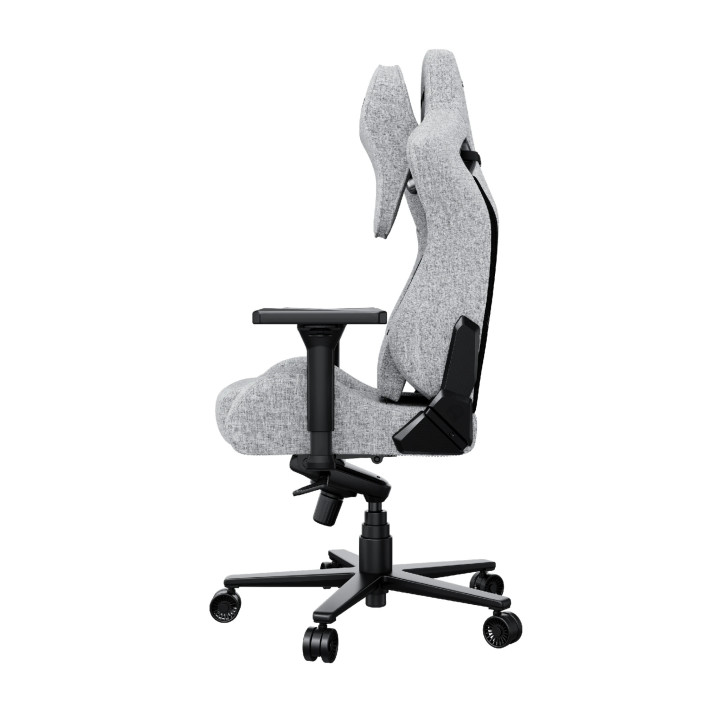 Геймърски стол Anda Seat Kaiser 2 Pro, XL, Сив текстил, 150kg товароносимост, 4D подлакътници, със възглавници за глава и кръст 