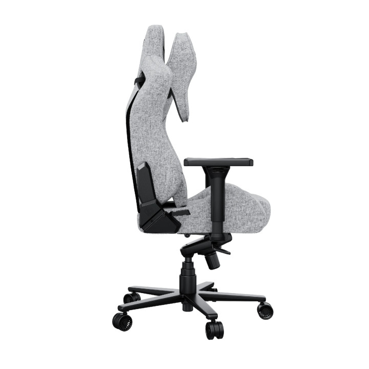 Геймърски стол Anda Seat Kaiser 2 Pro, XL, Сив текстил, 150kg товароносимост, 4D подлакътници, със възглавници за глава и кръст 