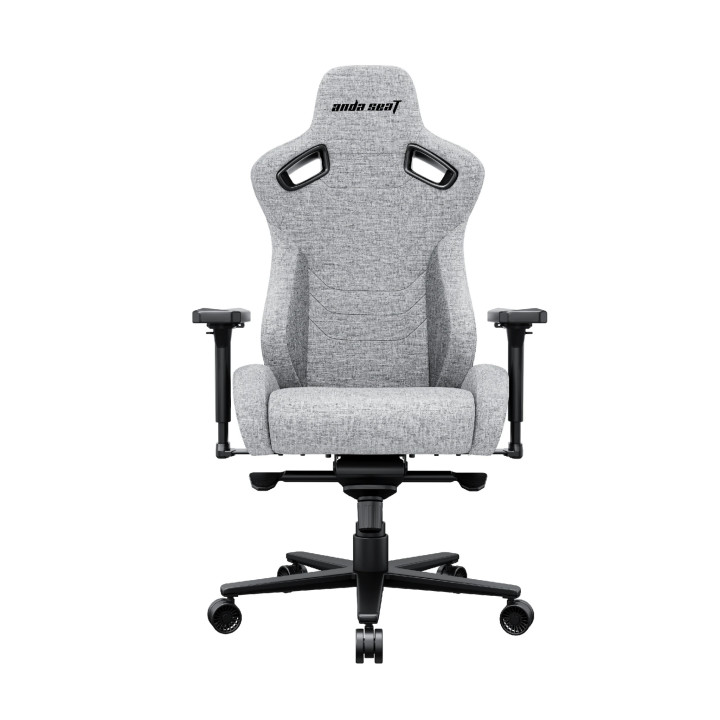 Геймърски стол Anda Seat Kaiser 2 Pro, XL, Сив текстил, 150kg товароносимост, 4D подлакътници, със възглавници за глава и кръст 