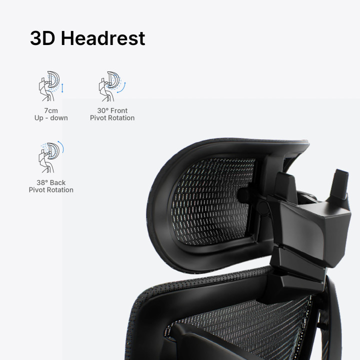 Геймърски стол Anda Seat X-Air Mega, XL, Черен текстил, Mesh дизайн - AD-WY-01-BBB - 7