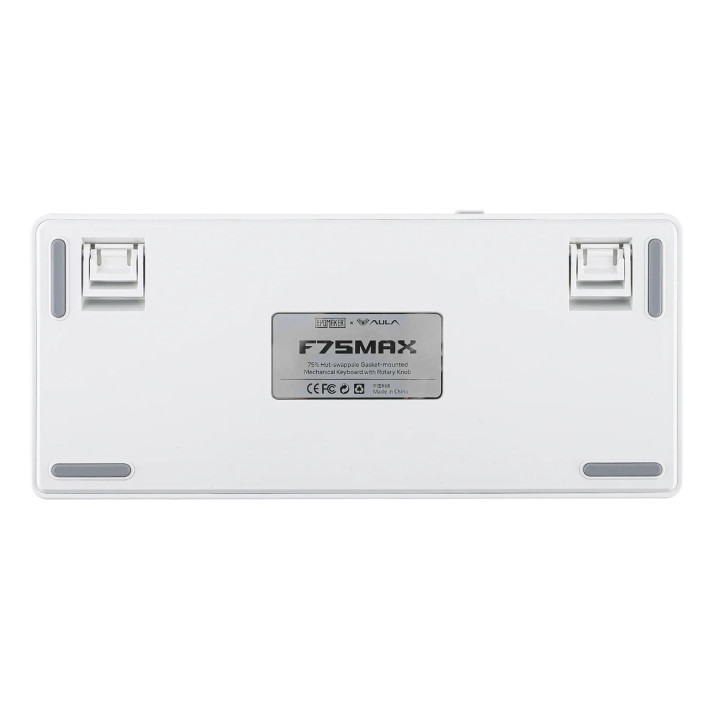 Bluetooth механична геймърска клавиатура Aula F75 MAX, 75%, Reaper Switch Linear, RGB подсветка, 4000mAh батерия - F75MAX-WBP-RS
