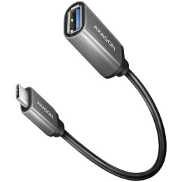 USB адаптер AXAGON RUCM-AFAC, USB 3.2 Gen 1 Type-C мъжко към Type-A женско, 0,2m, алуминий - RUCM-AFAC - 1