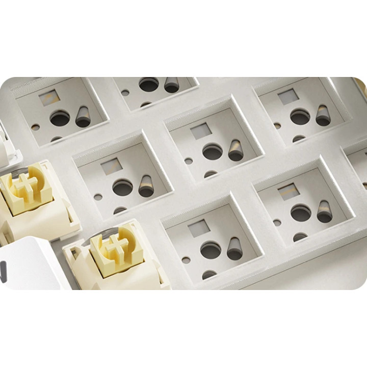 Bluetooth механична геймърска клавиатура Aula F75, 75% компактна, Reaper Switch Linear, RGB подсветка, 80 клавиша, PBT капачки -