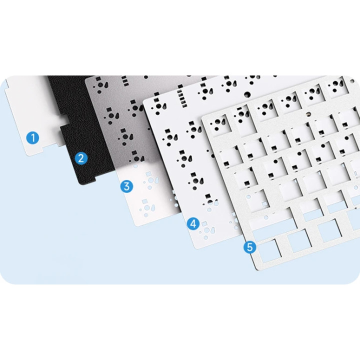 Bluetooth механична геймърска клавиатура Aula F75, 75% компактна, Reaper Switch Linear, RGB подсветка, 80 клавиша, PBT капачки -