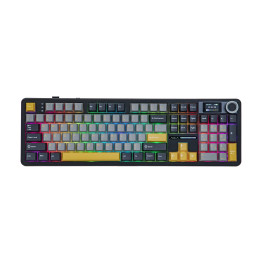 Bluetooth механична геймърска клавиатура Aula F108 PRO, 104 клавиша, Reaper Switch Linear, RGB подсветка, Алуминиева основа - F1