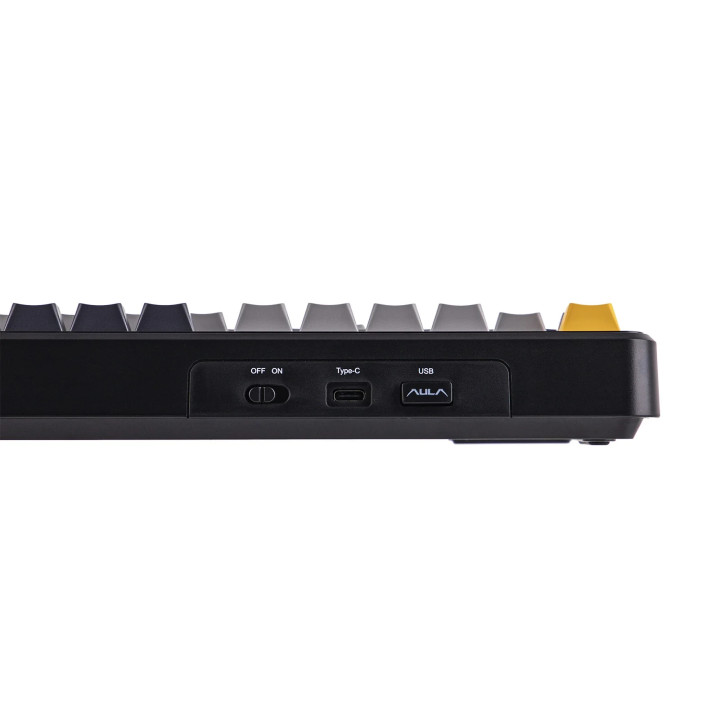 Bluetooth механична геймърска клавиатура Aula F108 PRO, 104 клавиша, Reaper Switch Linear, RGB подсветка, Алуминиева основа - F1