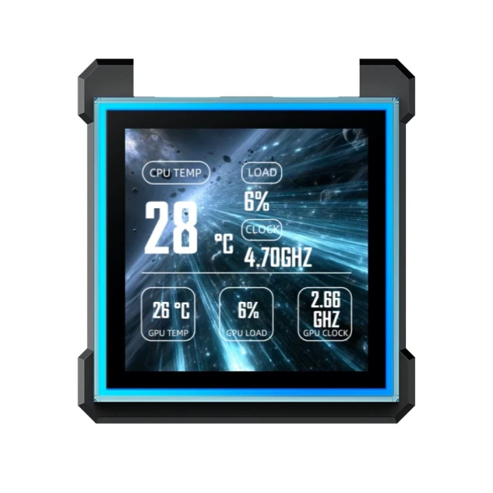 Водно охлаждане за процесор Lian Li HydroShift II LCD-S 360TL, 3.4" IPS LCD, AM4/AM5/LGA1700/LGA1851 - G89.GHS2LCDS36TB.00 - 11