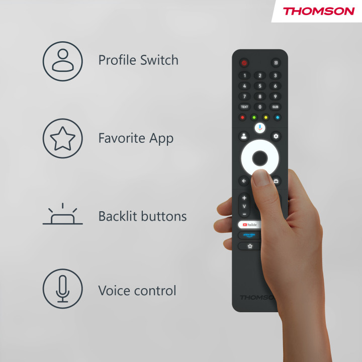 Телевизор THOMSON 32QG4S14, 32" FHD QLED 60Hz, ARM Cortex-A55 1.45GHz, 1.5GB RAM, 8GB Flash, Google TV - 6