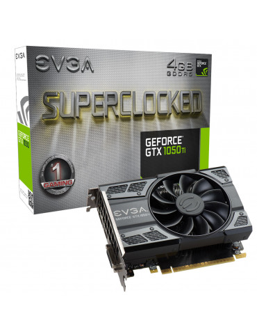 Видео карта EVGA Nvidia GeForce GTX 1050 Ti SC GAMING 4GB GDDR5, 04G-P4-6253-KR