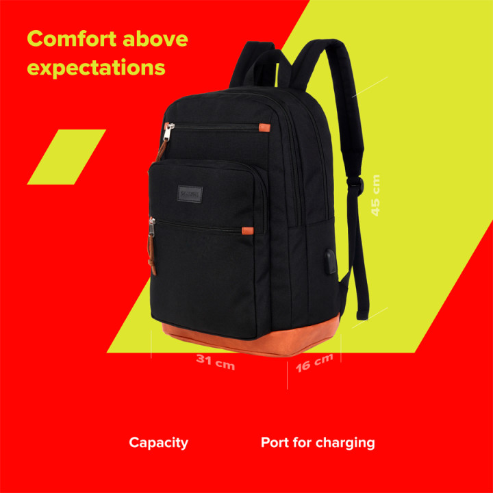Раница за лаптоп Canyon BPS-5 за 15.6", черен - CNS-BPS5BBR1