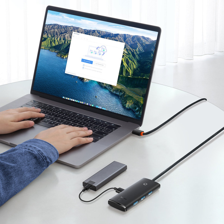 USB хъб Baseus Lite Series, 4x USB 3.0, 1m - WKQX030401 - 2