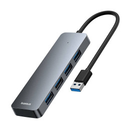 USB хъб Baseus UltraJoy Lite, 4 портов USB 3.0, 15 см кабел, сив - B0005280B811-00 - 1