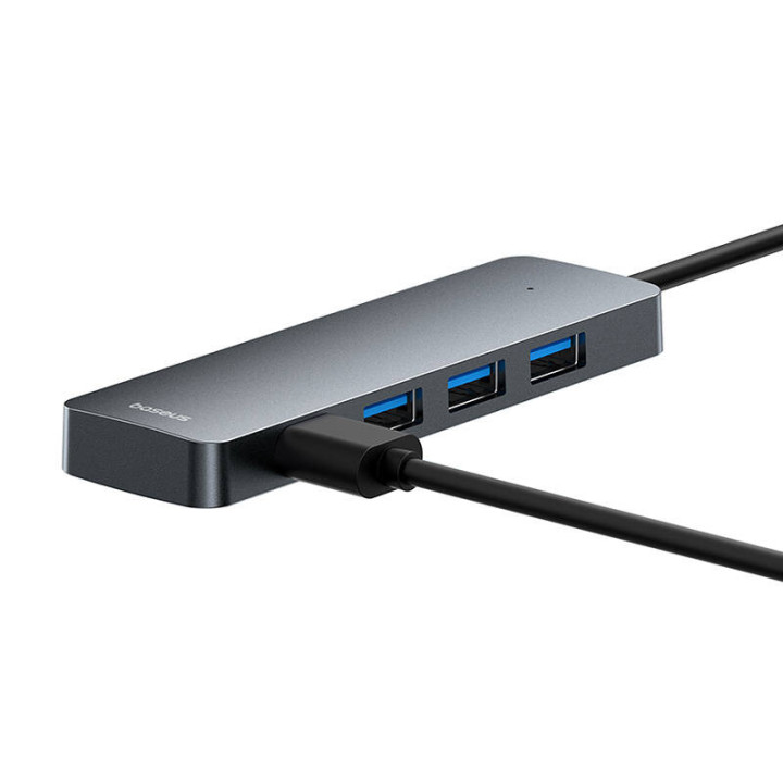 USB хъб Baseus UltraJoy Lite, 4 портов USB 3.0, 15 см кабел, сив - B0005280B811-00 - 7