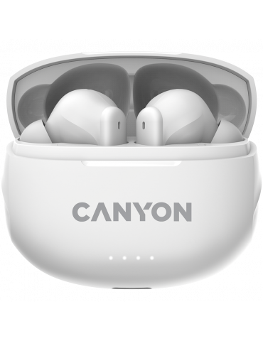 Bluetooth слушалки с микрофон Canyon TWS-8, BT V5.3 BT V5.3 JL 6976D4, бял - CNS-TWS8W
