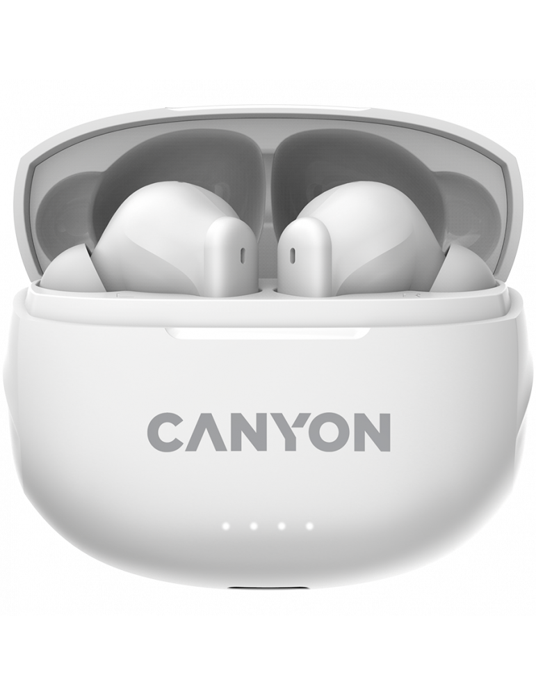 Bluetooth слушалки с микрофон Canyon TWS-8, BT V5.3 BT V5.3 JL 6976D4, бял - CNS-TWS8W