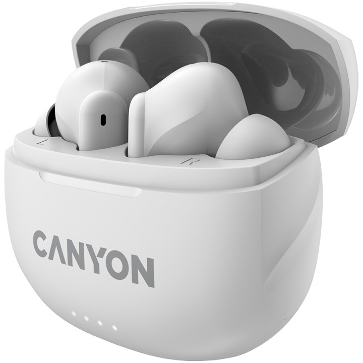 Bluetooth слушалки с микрофон Canyon TWS-8, BT V5.3 BT V5.3 JL 6976D4, бял - CNS-TWS8W