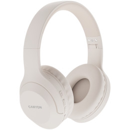 Bluetooth слушалки с микрофон Canyon BTHS-3, BT V5.1 JL6956, Beige - CNS-CBTHS3BE