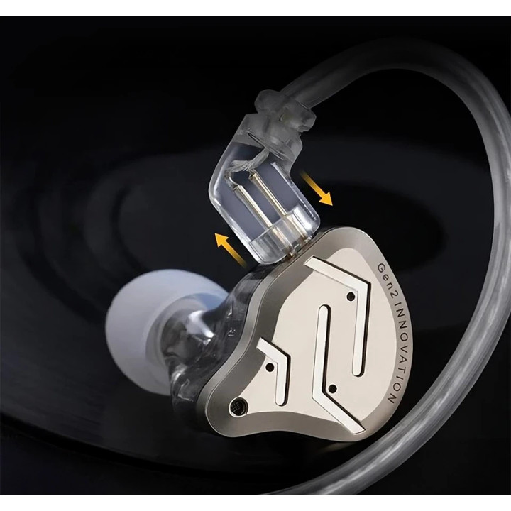 Професионални слушалки KZ ZSN Pro 2, In-Ear Monitor, 10mm динамичен драйвер, 108dB, Черни - 6.01.02.0277 - 8