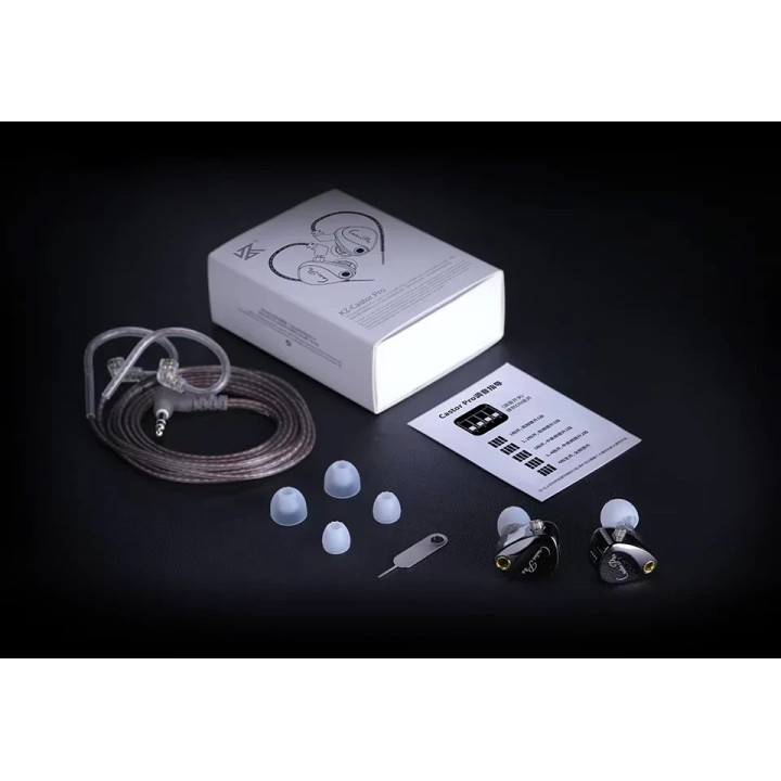 Професионални слушалки In-Ear Monitors KZ Castor Pro, 10mm двойни динамични драйвери, 103dB чувствителност, 16-22Ω импеданс, 3.5