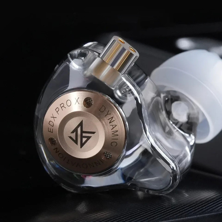 Професионални In-Ear слушалки KZ EDX PRO X, 10mm динамичен драйвер, 20Hz-40kHz, 108dB чувствителност, микрофон, черни - 6.01.02.