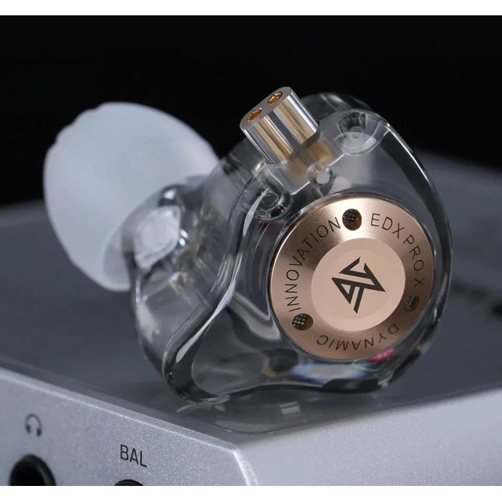 Професионални In-Ear слушалки KZ EDX PRO X, 10mm динамичен драйвер, 20Hz-40kHz, 108dB чувствителност, микрофон, черни - 6.01.02.
