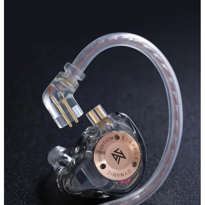 Професионални In-Ear слушалки KZ EDX PRO X, 10mm динамичен драйвер, 20Hz-40kHz, 108dB чувствителност, микрофон, черни - 6.01.02.