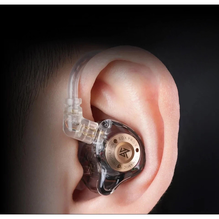 Професионални In-Ear слушалки KZ EDX PRO X, 10mm динамичен драйвер, 20Hz-40kHz, 108dB чувствителност, микрофон, черни - 6.01.02.