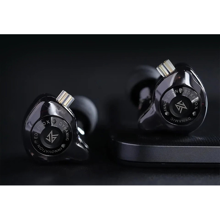 Професионални In-Ear слушалки KZ EDX PRO X, 10mm динамичен драйвер, 20Hz-40kHz, 108dB чувствителност, микрофон, черни - 6.01.02.