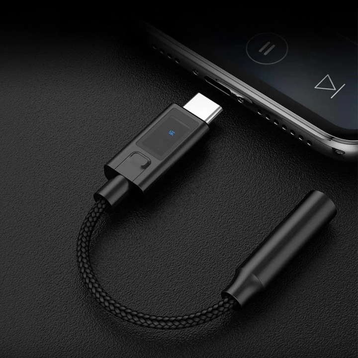 USB-C към 3.5mm преходник KZ AM02, DAC усилвател, 115mm кабел - 6.01.04.0453 - 5