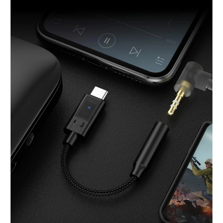 USB-C към 3.5mm преходник KZ AM02, DAC усилвател, 115mm кабел - 6.01.04.0453 - 8