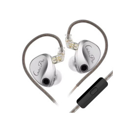 Професионални In-Ear слушалки KZ Castor Pro Silver, 10mm двойни динамични драйвери, 20Hz-40kHz, 104dB, микрофон, 1.2m кабел - 6.