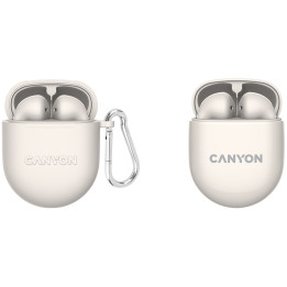 Bluetooth слушалки с микрофон Canyon TWS-6, BT V5.3 JL 6976D4, Beige - CNS-TWS6BE