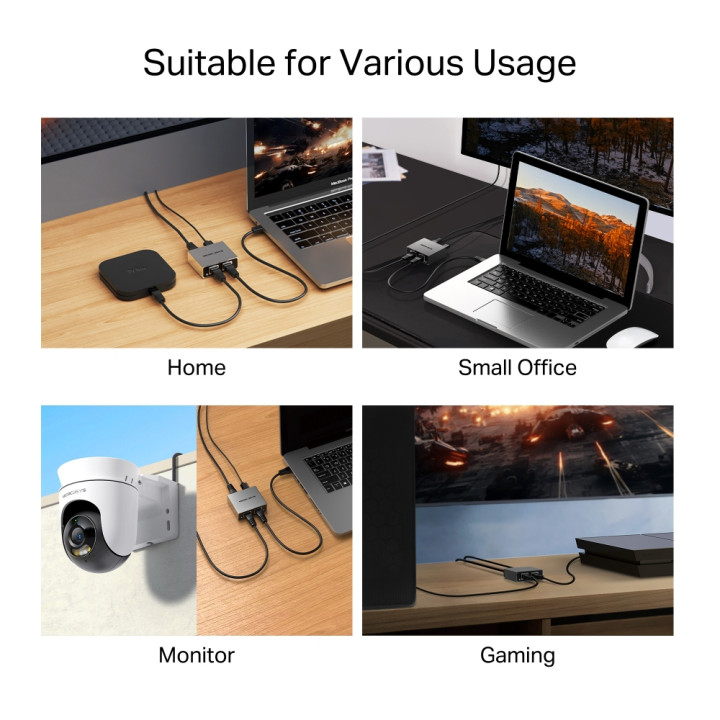 Ethernet сплитер Mercusys MEH25, 1 към 2 гигабитови портове - MEH25 - 6