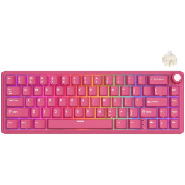 Компактна 66-клавишна механична клавиатура ROYAL KLUDGE R65, Berry Red, Cream Switch - RK-R65-BERYRED-CRMSW-US - 1