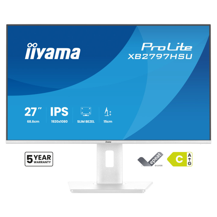 Монитор IIYAMA XB2797HSU-W1, 27" Full HD IPS, 120Hz, USB-C Hub - 1