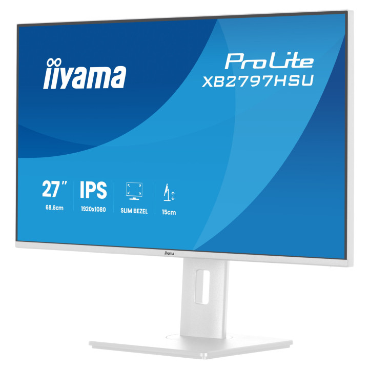 Монитор IIYAMA XB2797HSU-W1, 27" Full HD IPS, 120Hz, USB-C Hub - 4