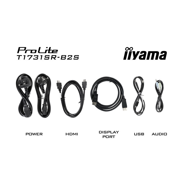 Монитор IIYAMA T1731SR-B2S, 17" XGA TN Тъчскрийн - 13