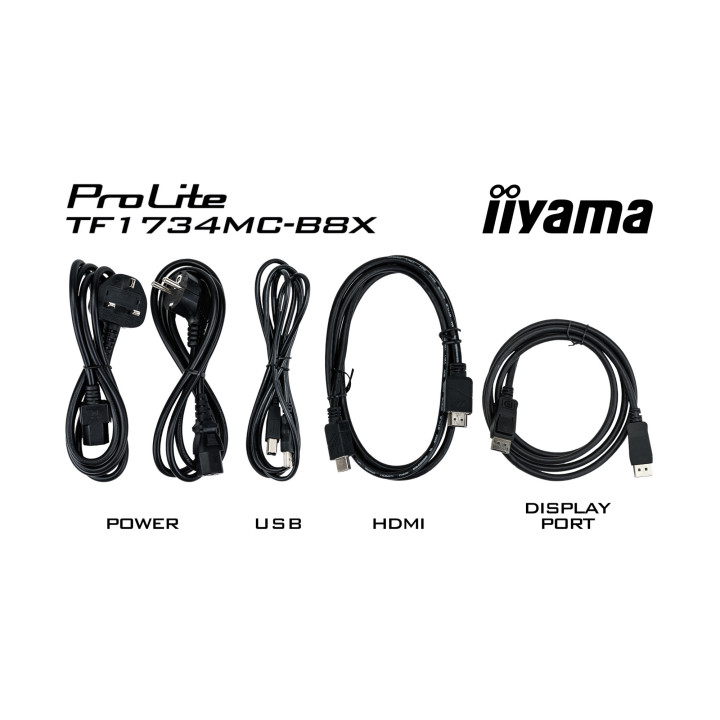 Монитор IIYAMA TF1734MC-B8X, 17" XGA TN Touchscreen, 1280x1024, Capacitive Multi-touch - 9