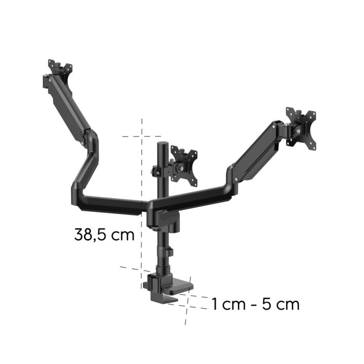 Стойка за монитори HAMA, 3 мониторa 17"-32", газова пружина, подвижна - HAMA-220909 - 14