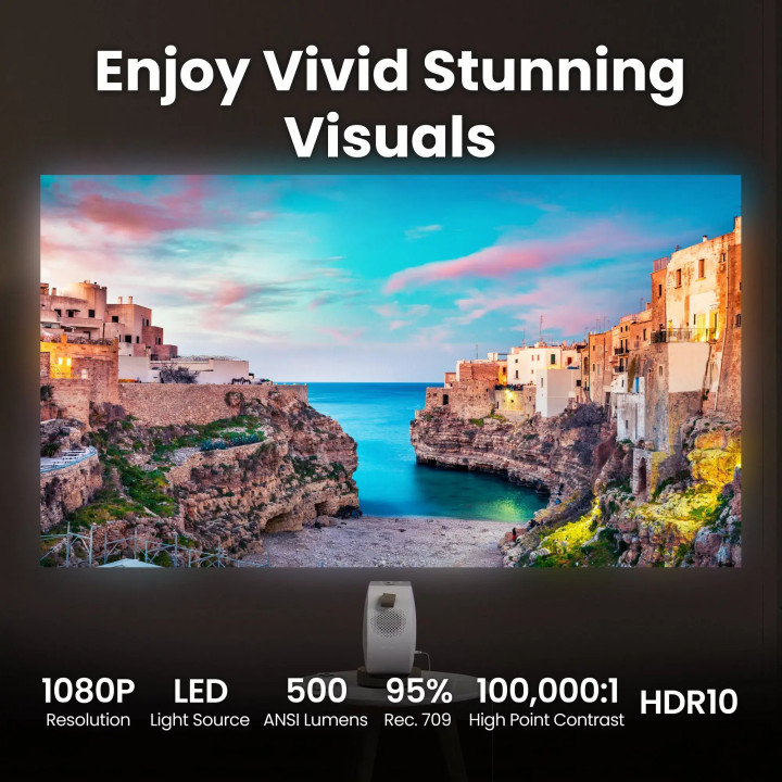 Портативен проектор BenQ GV32, Full HD 1080p, 500lm, DLP LED - 9H.R0K77.59E - 5